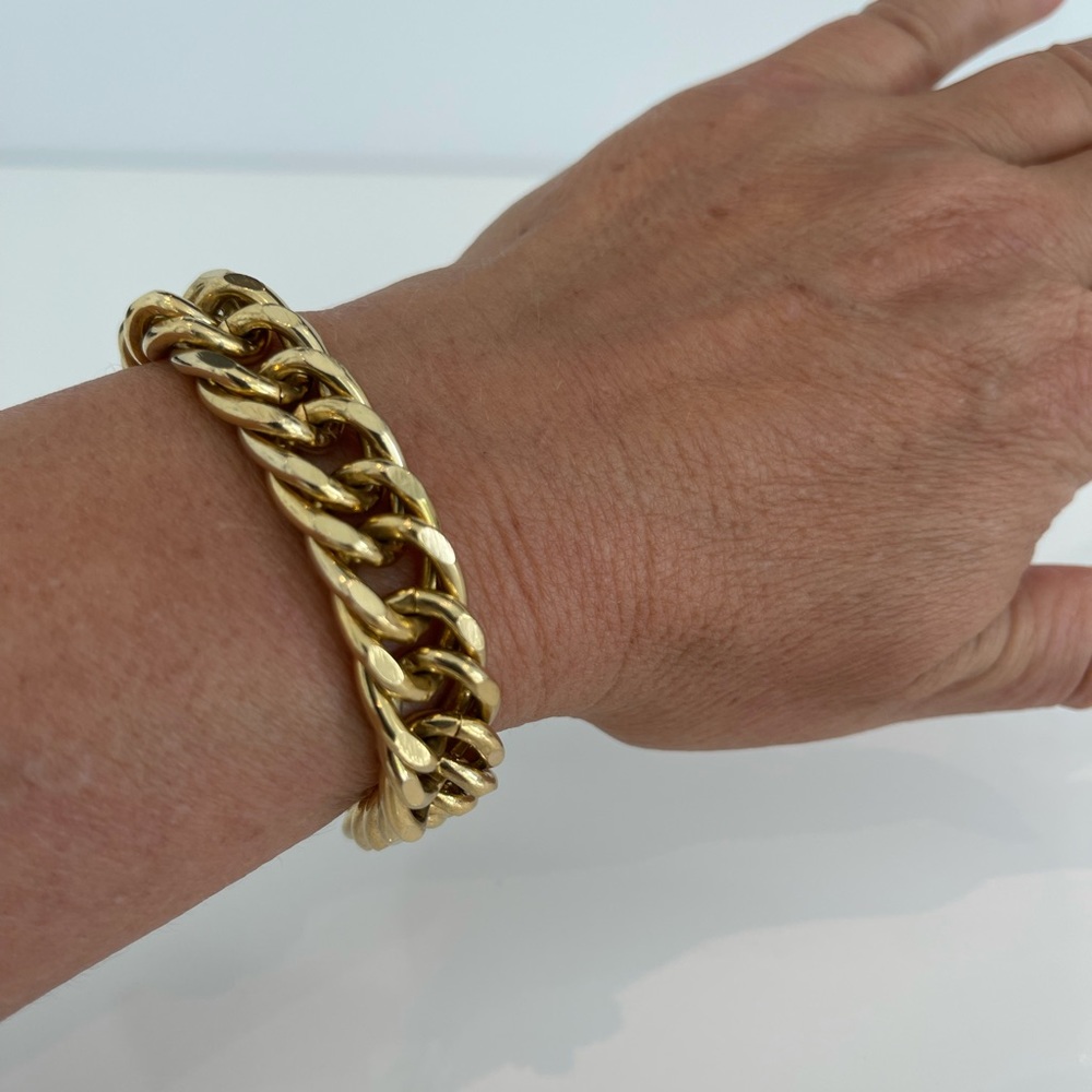 Costume Jewelry Gold Link Bracelet 1980’s Nwots!